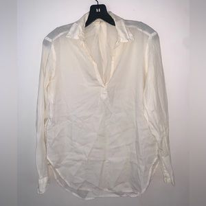 Lou & Grey Cream Light Weight Blouse Size Extra Small